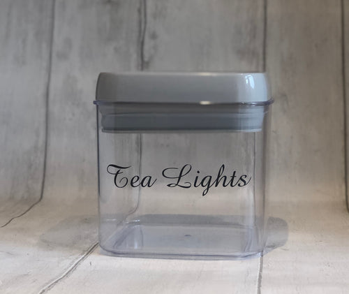 Storage Pot for Tea Lights  - Grey