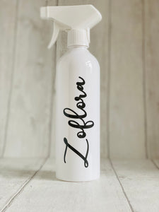 White Plastic Reusable Spray Bottle
